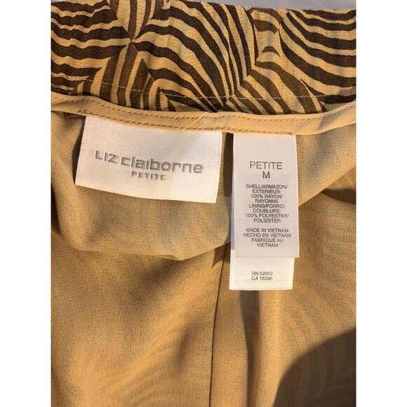 Liz Claiborne Brown & Tan Swirl Women's S/M Pet Top & Skirt Set Asymmetrical Hem - Picture 10 of 14